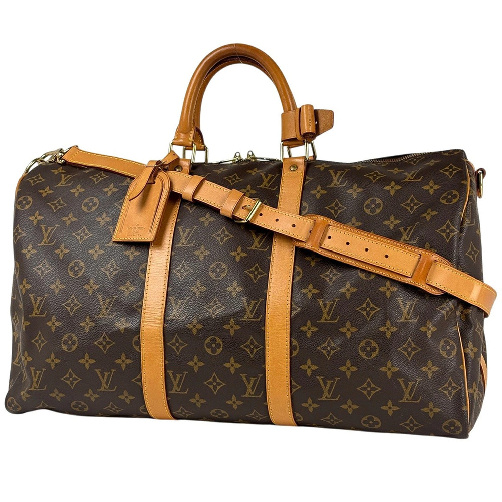 Louis Vuitton Keepall Bandouliere Boston bag Monogram Brown